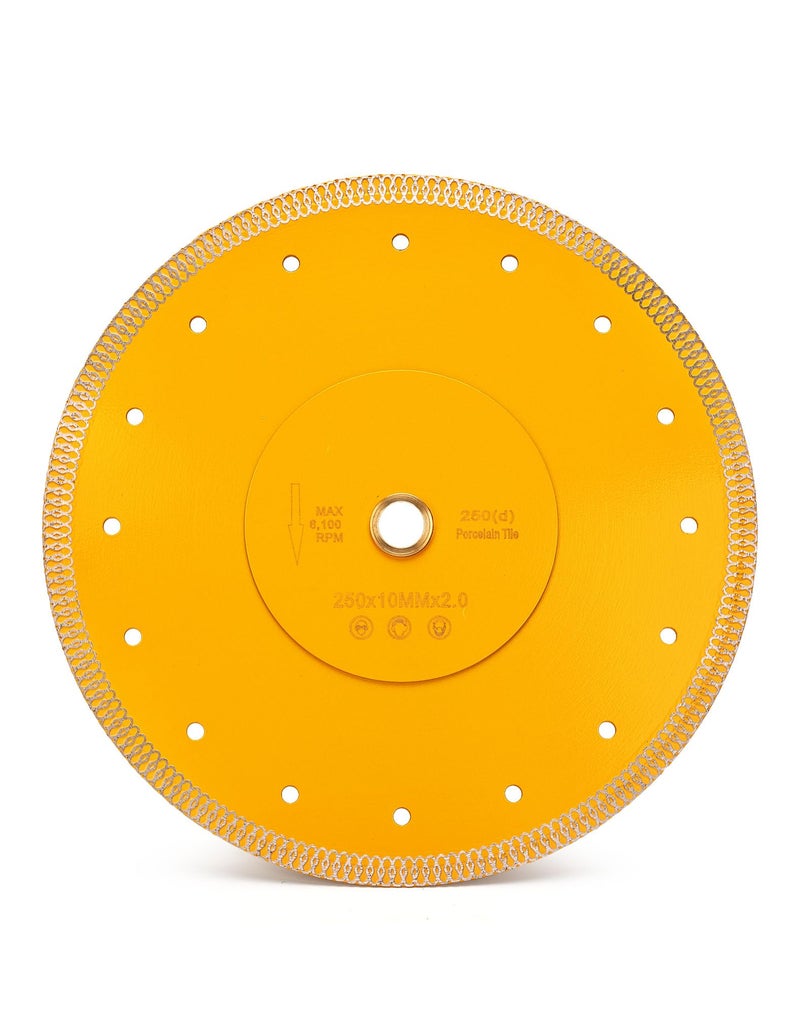 OSTEK 10 Inch Super Thin Wet Diamond Porcelain Saw Blade Tile Blade for Dry or Wet Cutting Porcelain Tiles Granite Marblesâ€¦â€¦ - Image 1